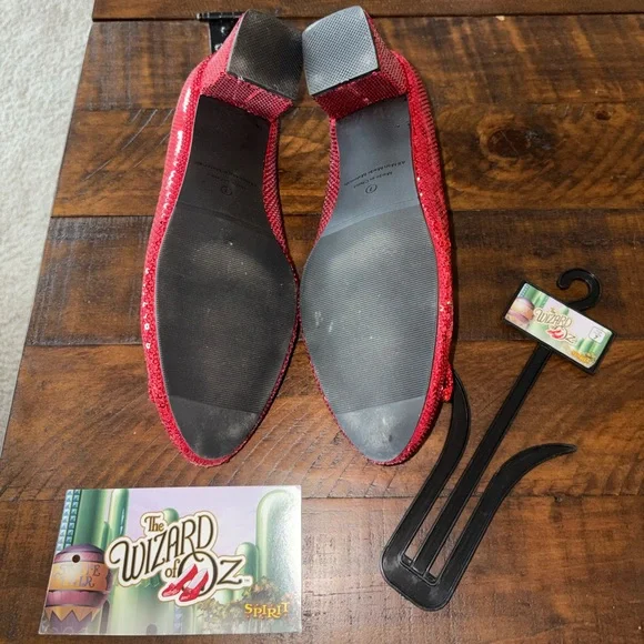 Red Sequin Bow Flats - Dorothy Wizard of Oz - Picture 2 of 3